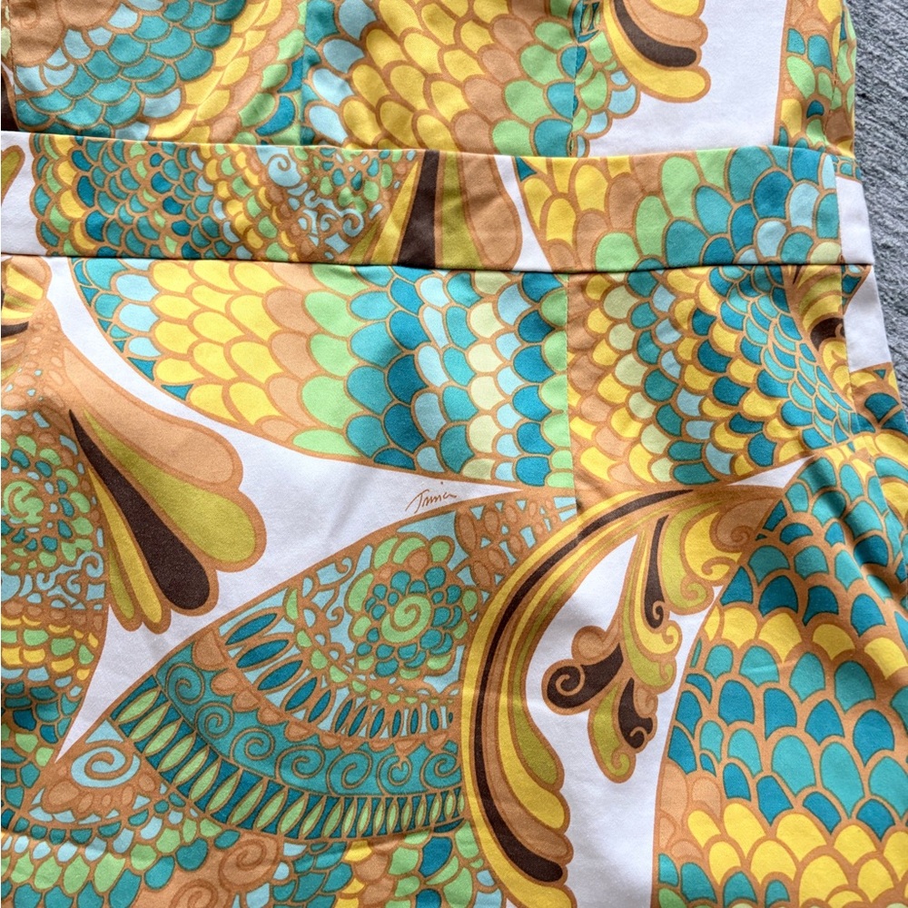 Trina Turk for Banana Republic summer 2012Teal Yellow Brown Strapless Mini Dress - Picture 6 of 14